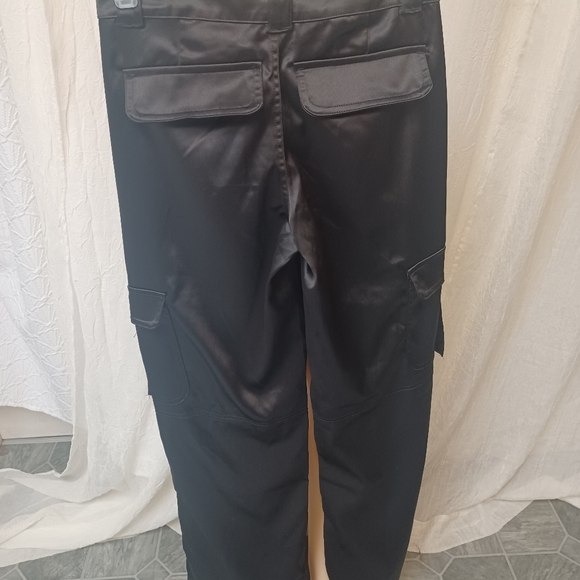 love Fire Women Size 3 Black Brown Wide Leg Jumpsuit - Picture 7 of 15